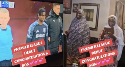 La emoción de una madre: futbolista del Aston Villa debuta en Premier League y su mamá derrocha alegría a través de la TV