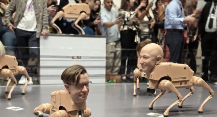 Perros robóticos con cabezas de Musk, Bezos y Picasso acaparan la atención en feria de arte