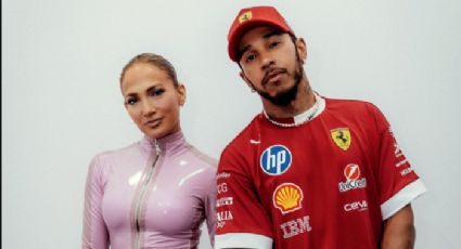 Jennifer Lopez deslumbra en el GP de Arabia Saudita al visitar Ferrari y tomarse foto con Hamilton: “Llevando un poco de brillo a la F1”
