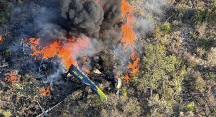 Se desploma helicóptero en Coahuila durante combate a incendio; hay ocho lesionados