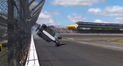 ¡Escalofriante accidente! Colton Herta se estrella a 378 kilómetros por hora, su auto sale volando y termina de cabeza en las 500 millas de la IndyCar