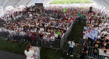 Maestros de la CNTE siguen a Sheinbaum en su gira estatal con manifestaciones