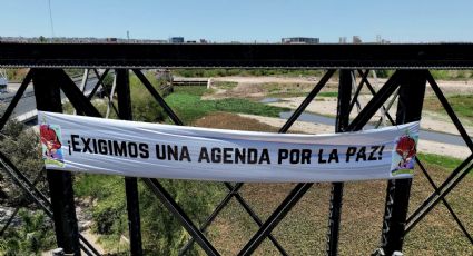 "Exigimos una agenda por la paz": protestan con mantas en Sinaloa durante visita de Sheinbaum