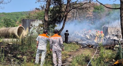 Se impacta avión de la Marina de Corea del Sur en un vuelo de entrenamiento; mueren sus cuatro tripulantes