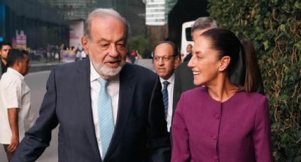 Carlos Slim y su hijo se reúnen en privado con Claudia Sheinbaum en Palacio Nacional