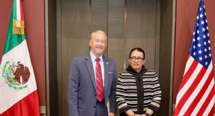 Embajador Ronald Johnson se reúne con Rosa Icela Rodríguez para tratar temas bilaterales