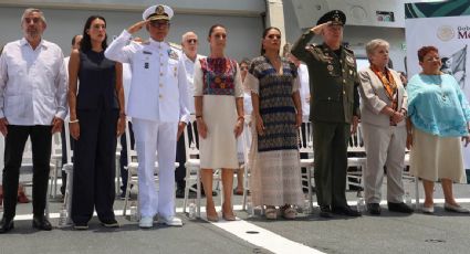 "Antes decidían unos cuantos, hoy lo hace el pueblo": Sheinbaum celebra la elección judicial desde evento de la Marina