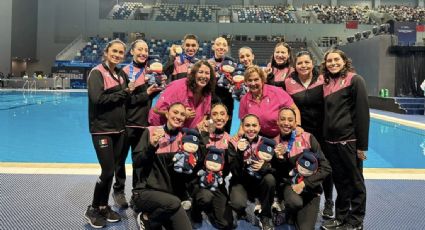 ¡Histórica medalla! México consigue bronce en rutina acrobática dentro de la Súper Final de Copa del Mundo de Natación Artística