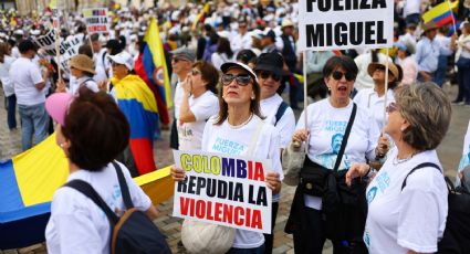"¡No más violencia!": protestan en Colombia a una semana del atentado contra el precandidato Miguel Uribe