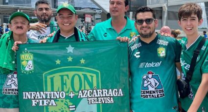 ¡No se rinden! Aficionados del León hacen acto de presencia en el Mundial de Clubes y llaman “mafia” a la FIFA y a Televisa
