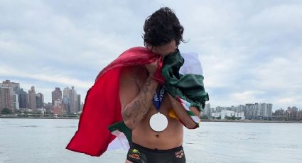 David Olvera, nadador mexicano de aguas abiertas, logra récord mundial y Guinness en la vuelta a Manhattan; le baja casi siete minutos a la marca anterior