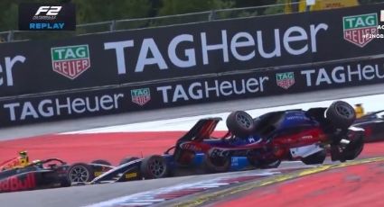 ¡Un auto queda de cabeza! Impresionante accidente en la Fórmula 2, previo al Gran Premio de Austria