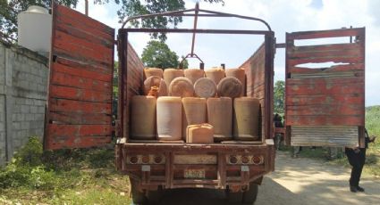 Desmantelan red de "huachicol" en Chiapas; aseguran predios, vehículos y combustible