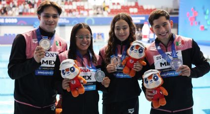 ¡Histórico! El clavadista Osmar Olvera conquista su quinta medalla mundial al ganar plata por equipos mixtos, segunda para México en Singapur
