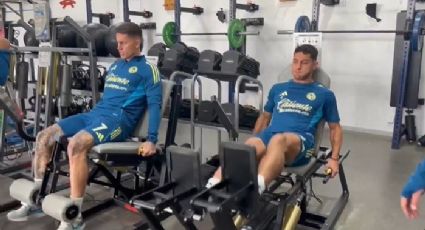 Jugadores del América son blanco de burlas en redes sociales por sus ejercicios en el gimnasio: "Parece escena del Chavo del 8"