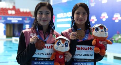 ¡Son medallistas mundiales a los 14 años! Lía y Mía Cueva conquistan bronce en clavados sincronizados, sexta presea para México en Singapur