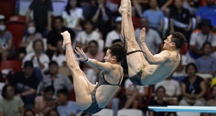 El clavadista mexicano Osmar Olvera roza su cuarta medalla en el Mundial de Singapur al terminar cuarto en sincronizados mixtos junto a Zyanya Parra
