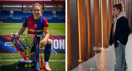 La española Alexia Putellas, figura del Barcelona y subcampeona de la Euro, está en la CDMX para inaugurar una cancha en Azcapotzalco
