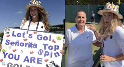 ¡La pareja sensación del tenis! Mirra Andreeva apoya con ingenioso cartel a su entrenadora Conchita Martínez en torneo de leyendas de Wimbledon