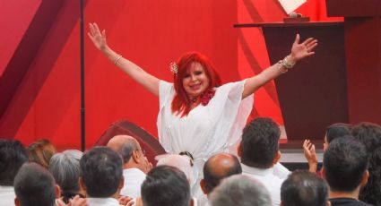 Layda Sansores arremete contra el periodista Jorge Luis González durante su cuarto informe de gobierno