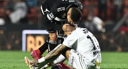 Neymar llora de frustración tras la goleada de 6-0 que recibió el Santos de Brasil ante el Vasco da Gama; es la peor derrota de su carrera