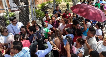 Exigen a gritos seguridad a la gobernadora de Guanajuato durante mitin de Sheinbaum; “si quieren ahorita hablamos de eso”, dice la presidenta