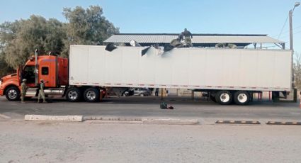Decomisan en Sonora más de mil paquetes de aparente cocaína ocultos en un tractocamión