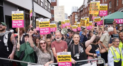 Protestan en Reino Unido por el alojamiento de migrantes en hoteles