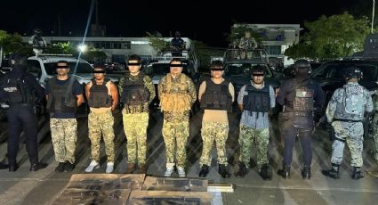 Detienen a "El Potrillo", "Bomba" y cuatro sujetos más en Tabasco; les aseguraron armas, drogas y cartuchos de diverso calibre