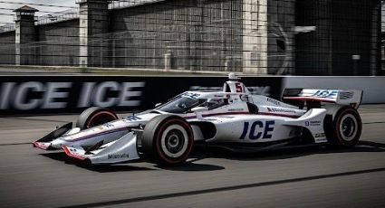 EU promueve centro de detención de inmigrantes con la imagen de un auto muy similar al que conduce el mexicano ‘Pato’ O’Ward en IndyCar: "Me sorprende"