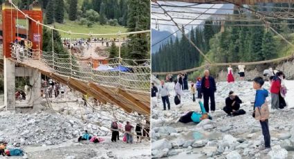 Se rompe un puente colgante en zona turística de China; hay cinco muertos y al menos 24 heridos