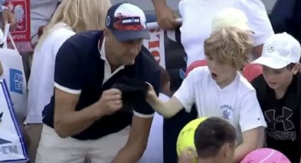 El hombre que le arrebató la gorra a un niño en el US Open ya se disculpó y la devolvió; dijo que creyó que era un regalo para sus hijos