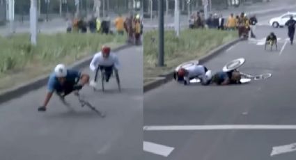 Clara Brugada afirma que la caída de competidores del Maratón de la CDMX en silla de ruedas no se debió a un bache: “Fue un bordecito”