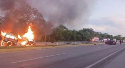 Mueren 15 personas tras choque múltiple en carretera de Yucatán