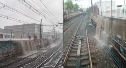 Suspenden servicio en tramo de la Línea A ante inundaciones por las fuertes lluvias en la CDMX