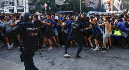 Aficionados del Marsella llegan con violencia al Bernabéu para enfrentar al Real Madrid en Champions; les prohiben entrar con banderas de Palestina