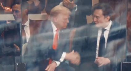 Captan a Musk y Trump juntos de nuevo; se saludan durante el memorial de Charlie Kirk