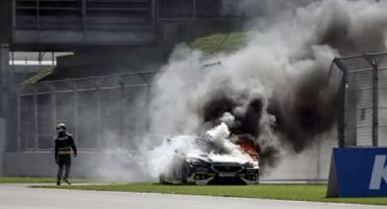 Hermano de Lewis Hamilton que padece parálisis cerebral escapa de un auto en llamas en una carrera en Silverstone y salva la vida