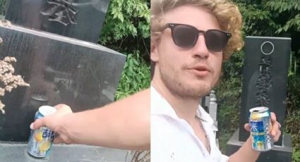 Redes sociales de Japón se vuelcan contra influencer que se grabó bebiendo una ofrenda funeraria