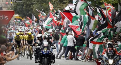 Una protesta contra equipo de Israel y la guerra en Palestina obliga a suspender el final de la etapa 11 de la Vuelta Ciclista a España
