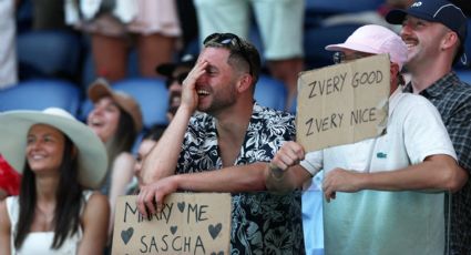 Aficionado le pide matrimonio a Alexander Zverev en el Abierto de Australia y el tenista responde: “¿Dónde está el anillo, hombre?”
