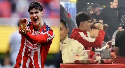 ¡Gol y taquitos! ‘La Hormiga’ González, futbolista de Chivas, es captado entrándole a la ‘vitamina T’ tras la victoria ante Gallos