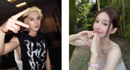 Los actores Dylan Wang y Zhao Lusi cantan juntos durante concierto en Macao, China