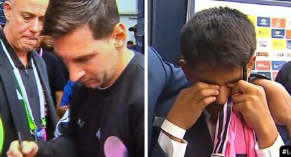 ¡Llora de emoción! Joven peruano pasa de narrar la Final de la Copa Libertadores desde un cerro a recibir la firma de su ídolo Messi en la playera