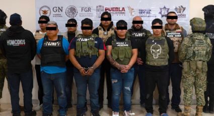 Detienen en Puebla a nueve presuntos integrantes del CJNG con armas y drogas