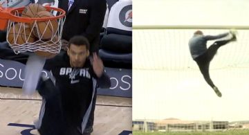 A lo ‘Conejo’ Pérez: el basquetbolista Victor Wembanyama patea un balón atorado en la canasta como hacía el exportero de Cruz Azul tocando el travesaño con un pie