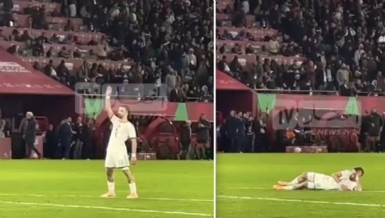 Jugador de Argelia se burla del aficionado de la RD del Congo que posó como estatua tras eliminarlos de la Copa Africana y provoca repudio