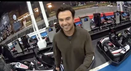 Checo Pérez compitió contra un aficionado en una carrera de karts y bromea tras vencerlo: “Nos bloqueaba, no nos dejaba pasar”