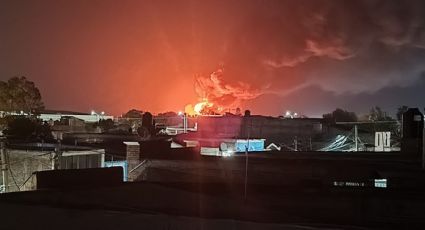 Arde almacén de "huachicol" en Guanajuato; evacúan a habitantes de colonias en Villagrán