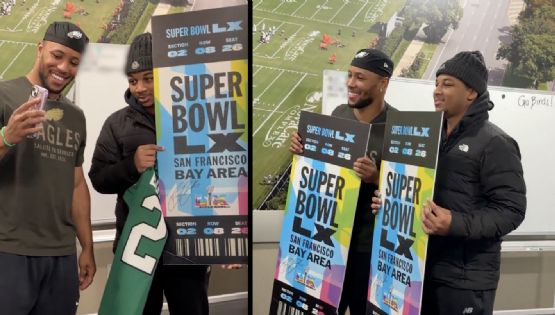 Saquon Barkley, estrella de Eagles, regala boletos para el Super Bowl a mariscal de campo colegial que volvió a jugar tras recibir un balazo en la columna vertebral